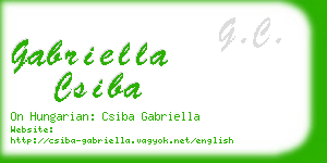 gabriella csiba business card